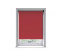 NewEdgeBlinds No Drill Red Thermal Blackout Roller Blind (170cm Drop) - 155cm