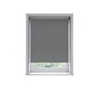 NewEdgeBlinds No Drill Slate Grey Thermal Blackout Roller Blind (170cm Drop) - 155cm