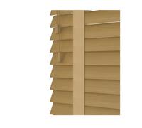 NewEdgeBlinds Sahara Oak Faux Wood Venetian Blinds with Tapes (130cm Drop) - 80cm