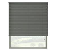 NewEdgeBlinds Slate Grey 25mm Slat PVC Venetian Blind (152cm Drop) - 145cm