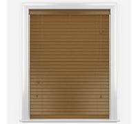 New Edge Blinds Faux Wood Venetian Blinds 50mm Fine Grain with Strings Truffle 260cm