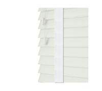 Faux Wood Venetian Blinds with Tapes - Ultra White / 120cm