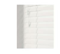 NewEdgeBlinds Ultra White Gloss Wooden Venetian Blinds With Strings (130cm drop) - 90cm
