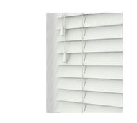 NewEdgeBlinds Ultra White Wooden Venetian Blinds With Strings (130cm drop) - 60cm
