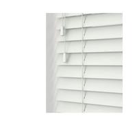 NewEdgeBlinds Ultra White Wooden Venetian Blinds With Strings (130cm drop) - 90cm