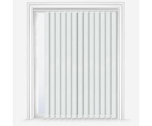 NewEdgeBlinds White Dimout Vertical Blind 89mm Slats 140cm Drop - 120cm