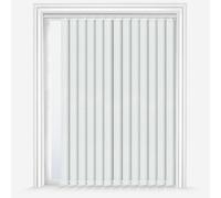 NewEdgeBlinds White Dimout Vertical Blind 89mm Slats 240cm Drop - 120cm