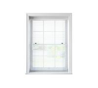 New Edge Blinds Faux Wood Venetian Blind with Tapes (120cm Drop) in White | Size: 180 cm width x 130 cm drop New Edge Blinds White 180 cm width x 130 cm drop