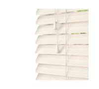 NewEdgeBlinds White Oak Faux Wood Venetian Blinds with String (130cm Drop) - 180cm