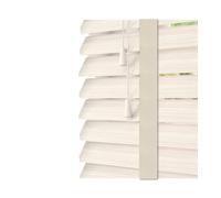 NewEdgeBlinds White Oak Faux Wood Venetian Blinds with Tapes (130cm Drop) - 120cm