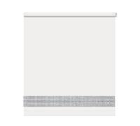 NewEdgeBlinds White Straight Diamante Edge Border Roller Blind - 100cm