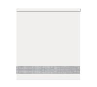 NewEdgeBlinds White Straight Diamante Edge Border Roller Blind - 150cm