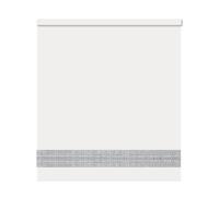 Straight Diamante Edge Border Blackout Roller Blind 165Cm Drop X 60Cm White