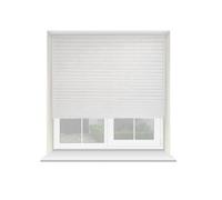 NewEdgeBlinds White Temporary Self Adhesive Dimout Pleated Window Blind 200cm Drop - 125cm