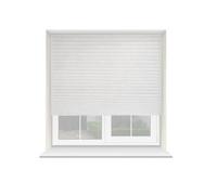 NewEdgeBlinds White Temporary Self Adhesive Dimout Pleated Window Blind 200cm Drop - 60cm