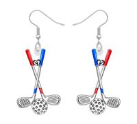NEWEI Acrylic Baseball Football Earrings Dangle Basketball Soccer Jewelry for Women Girls Sport Lovers (Golf Clubs)