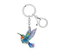 NEWEI Acrylic Cute Hummingbird Keychain Key Ring for Women Girls Car Keys Bag Wallet Backpack Bird Lovers Accessories Charms (Multicolour)