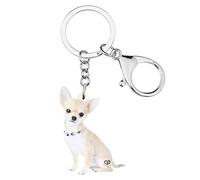 NEWEI Acrylic Dog Keychain Keyrings for Women Girls Cute Dog Keyfobs Gifs (Chihuahua)
