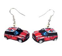 NEWEI Acrylic Novelty Beetle Car Earrings Camper Truck Dangle For Women Fashion Car Accessories Jewelry Charm Gift (Blue)