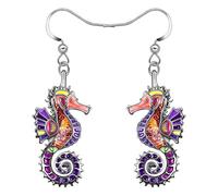 NEWEI Cute Enamel Whale Octopus Jellyfish Shark Earrings Dangle Beach Jewelry for Women Girls Sea Animals Gifts (Multi Swan)