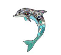 NEWEI Enamel Dolphin Brooch Pin for Women Girls Teens Scarf Decoration Cute Dolphin Gifts (Blue)