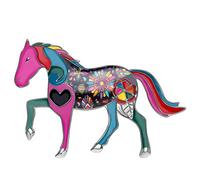 NEWEI Enamel Pony Horse Brooch Pins for Women Girls Floral Horse Brooches Jewelry Gifts (Multicolor)