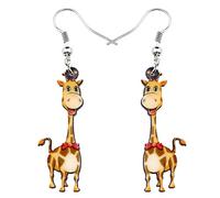 NEWEI Giraffe Gifts Cute Acrylic Giraffe Earrings for Women Girls (Multicolor)