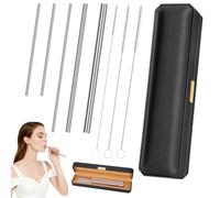 NewEle Singing Straw for Vocal Training - 3 Sizes of Singing Straw Tool Set, Stainless Steel Vocal Training and Healing Aid, to Improve, Train & Heal Your Voice(Silver)