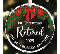 NewEleven Retirement Gifts For Women, Men - 1st Christmas Retired, Retirement Gift For Colleague, Work Bestie - Leaving Gifts For Colleagues Women From Friend, Coworker - Christmas Bauble