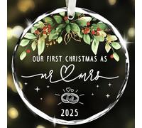 NewEleven Wedding Gifts For Couples 2025 - Mr And Mrs, Just Married Gifts For Couple, Newlywed - Wedding Bauble, Meaningful Gift From Friend, Family - Christmas Bauble