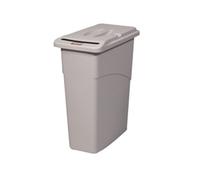 Rubbermaid Commercial Products FG9W1500LGRAY Slim Jim Waste Confidential Combo 87 Litre, Grey