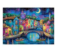 NEWENMO 5D Italian Town Diamond Painting Kits for Adults,Colorful Houses Diamond Art Kit,DIY Full Drill Crystal Embroidery Gifts,Landscape Diamond Art Craft,for Living Room Home Decoration - 30x40cm