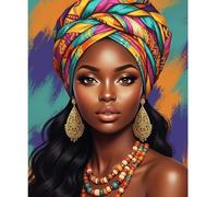 NEWENMO Beautiful Woman Paint by Numbers Kits for Adults Oil Painting