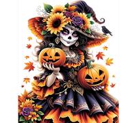 NEWENMO Female Skull Paint by Numbers Kits Hand Painted Oil Painting