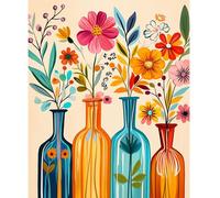 NEWENMO Flower Arrangement Paint by Numbers for Adults,Flowers Paint by Numbers Kits 40x50cm,Digital Oil Painting,Retro Painting by Number Kit,DIY Acrylic Pigment Drawing Paintwork for Home Decor