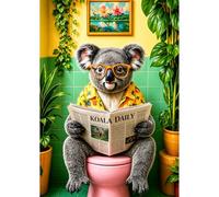 NEWENMO Grey Koala Diamond Painting Kit DIY Diamond Art Craft 30x40cm | 5D Diamond Art Kit for Adults,Cute Animal Full Drill Crystal Embroidery,Creative Craft Gifts,Living Room Home Decoration