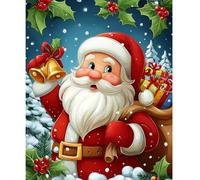 NEWENMO Santa Claus Paint by Numbers for Adults,Christmas Paint by Numbers Kits,Digital Oil Painting 40x50cm,Painting by Number Canvas Kits,DIY Acrylic Pigment Drawing Paintwork for Home Decoration