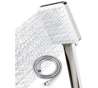 Newentor Shower Head and Hose [TESTSIEGER], High Pressure Shower Heads with Hose Set 1.5m, Six Modes, Power Shower Head for Low Pressure, Champagne Gold