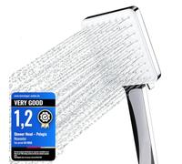 Shower Head, Newentor High Pressure Shower Heads with 6 Modes, Power Shower Head Only, Universal Water Saving Large Shower Head