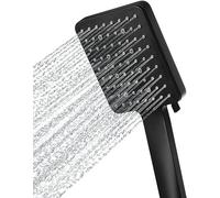 Newentor Shower Head High Pressure with 6 Spray Modes, Power Shower Head, Large Water Saving ShowerHead Black