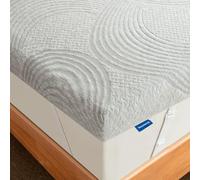 NewentorLife Mattress Topper Kingsize Bed with Classic Grey Cover 125-Night Sleep Trail