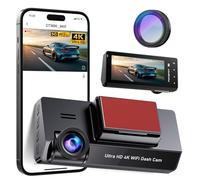 Newest Dash Cam Front 4K Car Camera with CPL Filter 5G WiFi 3.69 Inch IPS Screen,Dash Camera for Car Includes 64GB SD Card,Night Vision,24H Parking Mode,Super Capacitor,Type C,WDR,Support Max 256GB