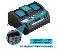 Newest Double Li-ion Battery Charger 4A Charging Current for Makita 14.4V 18V BL1830 Bl1430 DC18RC DC18RA fast charging AU plug