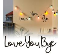 Newest Love You Bye Above Door Sign, Love You Bye Sign for Door Topper, Love You Bye Over Door Frame Decor Corner Sign, for Home Decoration Valentine'S Decoration (black)