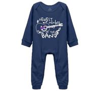 Newest Membero f The Band Newborn Infant Baby Rompers Long Sleeve Rompers One-Piece Bodysuit Navy 3-6 Months