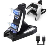Newest PS5 Charging Station Dock, Dual USB Type C Fast Charging Playstation 5 Controller Durable Charger, Safety Chip Protection, for Sony PS5 DualSense Controller
