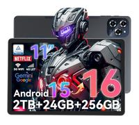 Newest Tablet 11 inch,Android 15 AI Tablets wIth SIM Card Slot(Upgradeable to Android 16),24GB RAM+256GB ROM(TF 2TB),5G WIFI|Octa-Core|8000 mAH|Widevine L1| Netflix|Bluetooth 5.0|GPS,4-Year Warranty