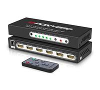 (Newest Version) PONYBRO HDMI Switch 6 Port 4K 60Hz HDMI 2.0 Switcher Splitter with Remote 5x1, Support HDR&HDCP2.2&3D&1080P, HDMI Selector Compatible for PS4,Xbox,Blu-ray Player,Apple TV, Fire TV.