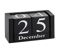 Newest Vintage Wooden Calendar, Wooden Date Block Perpetual Calendar for Desk, Time Concept Rustic Wooden Cubes Calendar Month Date Display Home Office Decoration