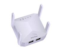 Newest WiFi Extender,WiFi Booster Range Extenders Booster for Home,Dual Band 5G 2.4G Wireless Internet Booster WiFi Repeater with Ethernet Port, 4 High Gain Antennas, WPS Easy Setup, UK Plug, White